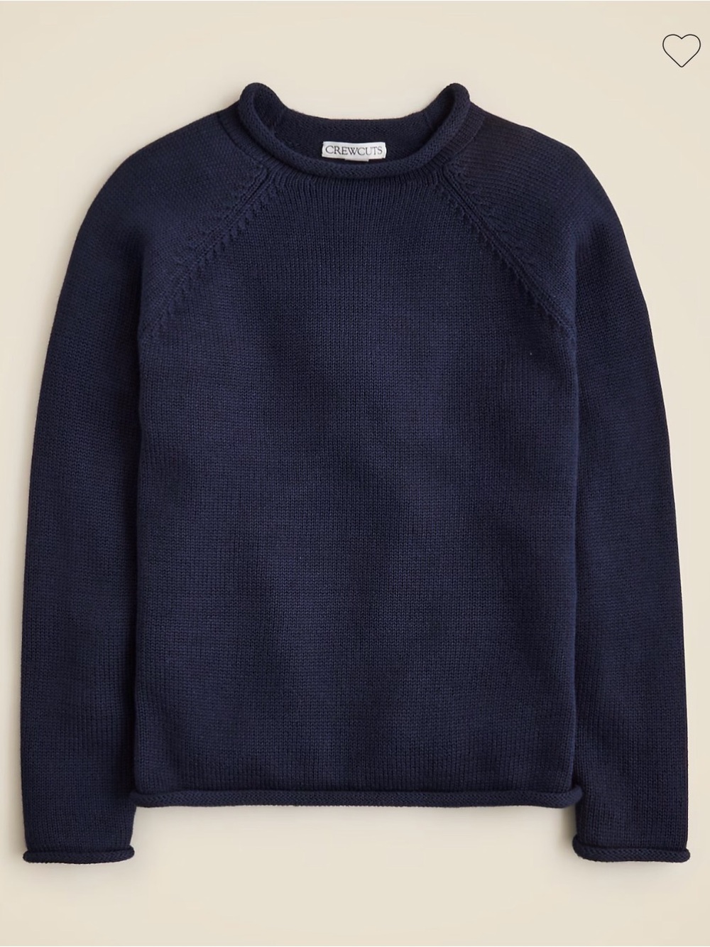 Crewcuts Kids' 1988 heritage cotton Rollneck™ sweater, size 2 - 3